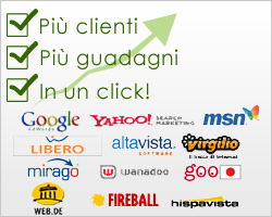 patatrak sui principali motori di ricerca: Google, Yahoo!, Msn, Virgilio, Libero, Arianna, Altavista etc.